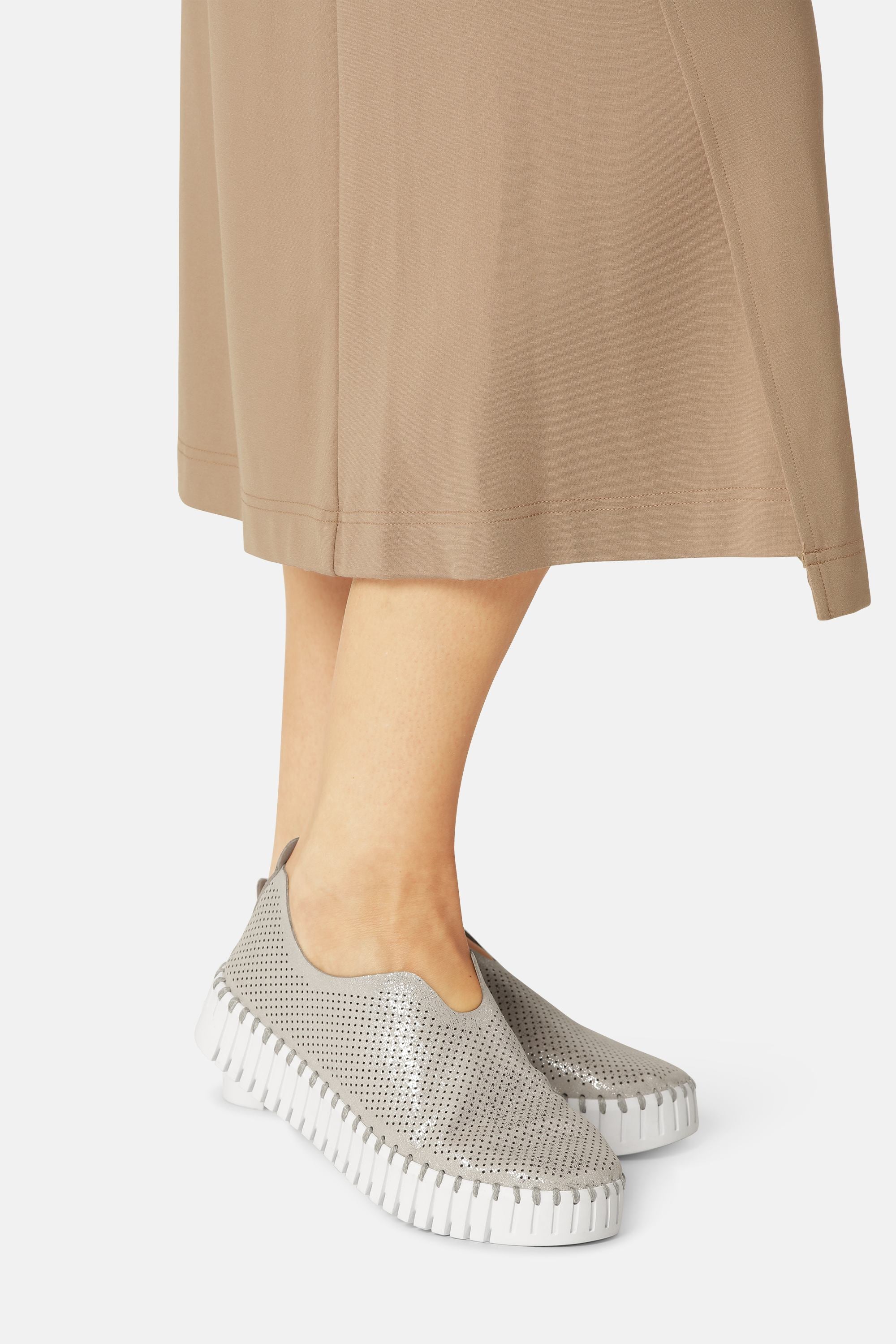 Tulip Plateauschuhe Glitter - Silver White